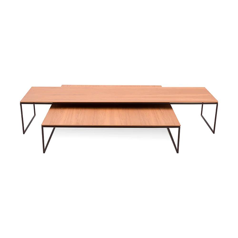 Mesa de Centro Mezanino Tampo Madeira